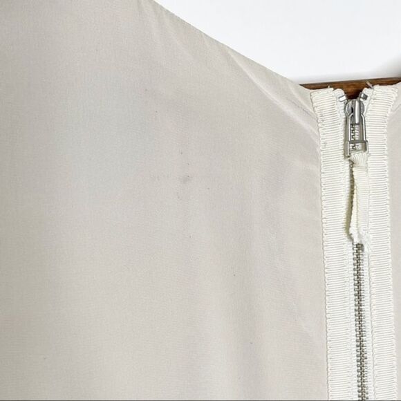 Rebecca Taylor Silk Ruffle Combo Dress Black Ivory Size 8 - Picture 8 of 8